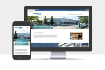 Webdesign für die Helber Holztechnik GmbH